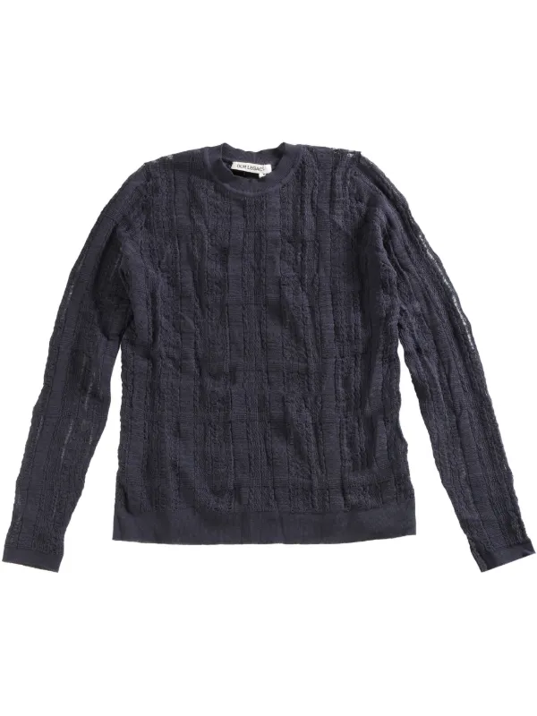 トップス Our Legacy Knitted Sweater 46 Our Legacy - V-Neck Crochet Bone Airy Alpaca