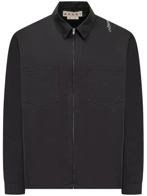 Marni embroidered-logo shirt 