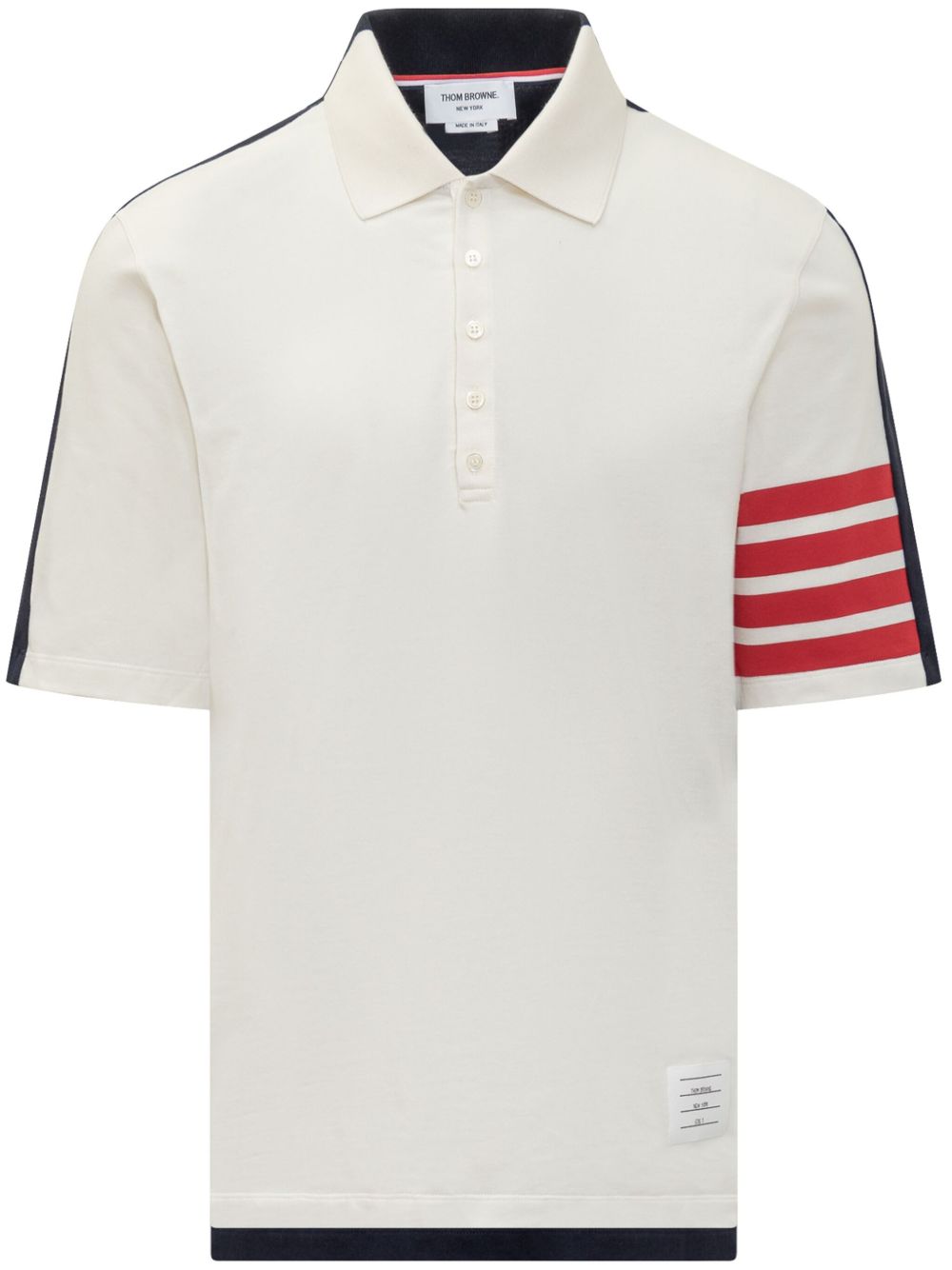 Thom Browne Poloshirt met colourblocking Wit