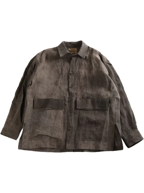 Uma Wang linen overshirt - Gris - Uma Wang - Modalova
