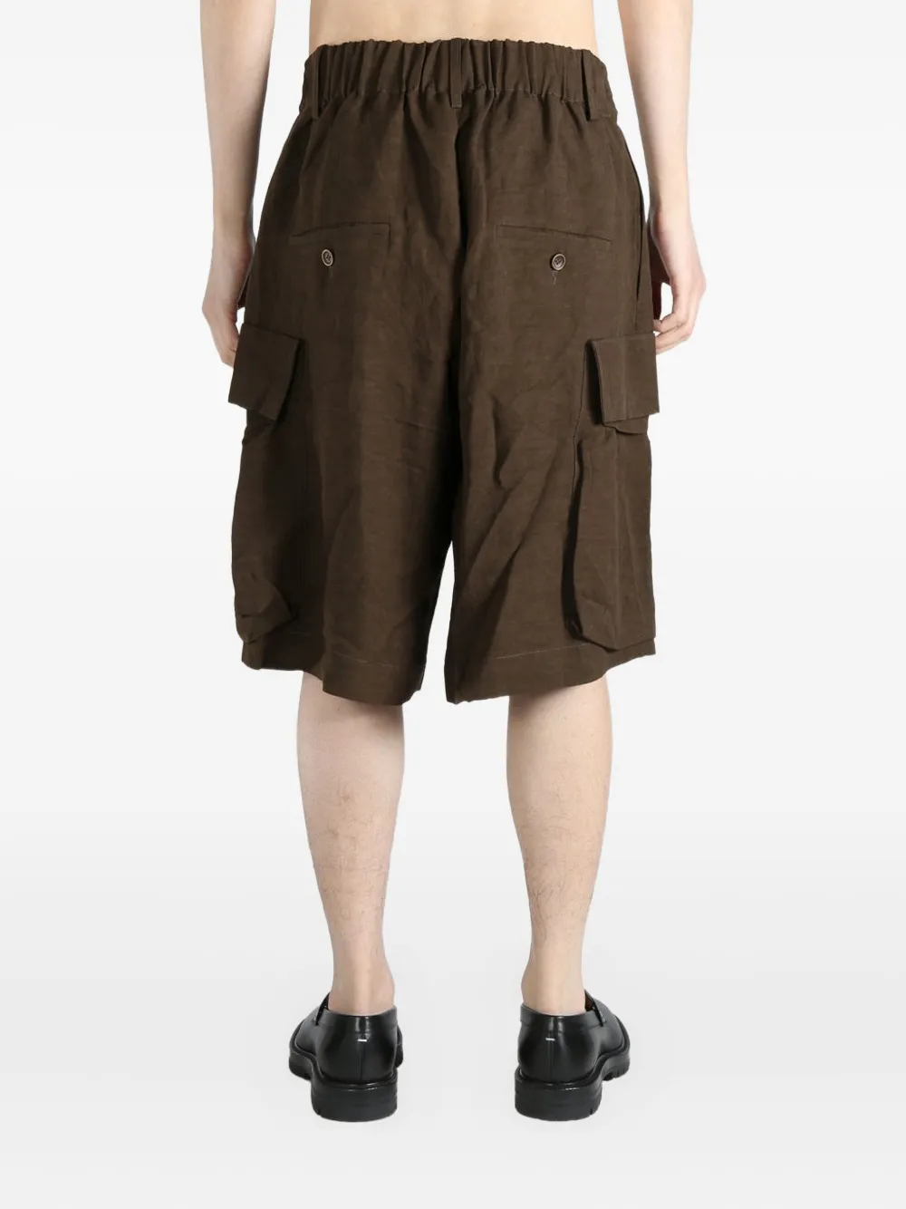 Uma Wang Drawstring Cargo Shorts In Brown