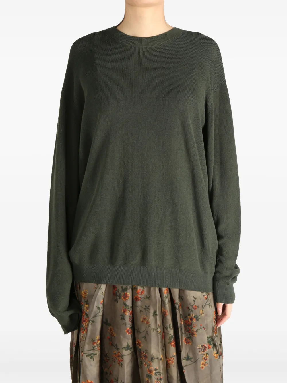 Uma Wang Crew-neck Sweater In Green