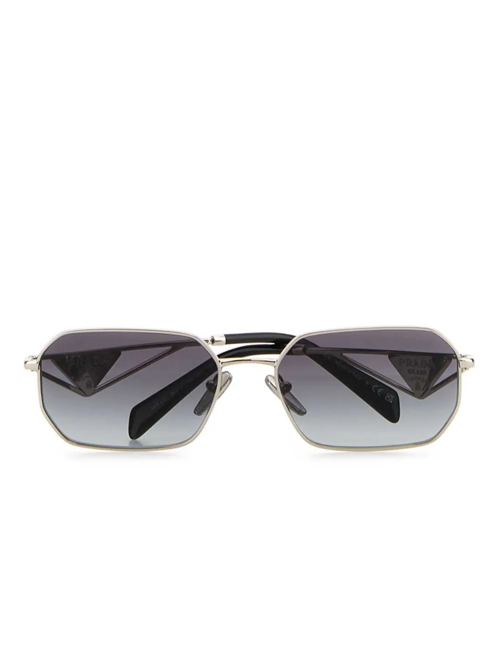 Prada Eyewear Silver metallic zonnebril Zilver