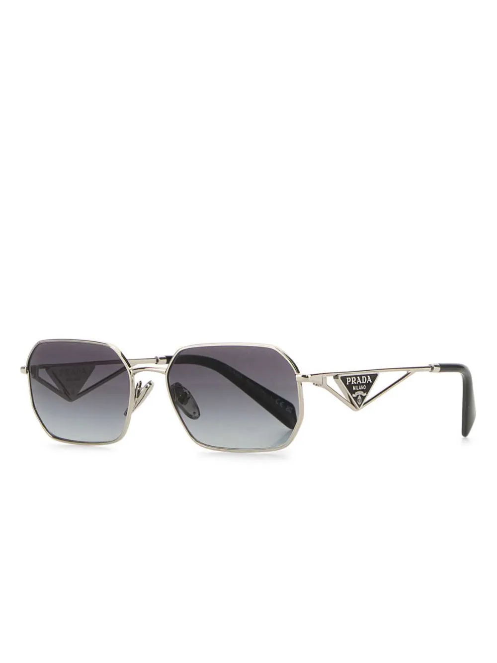 Prada Eyewear Silver metallic zonnebril Zilver