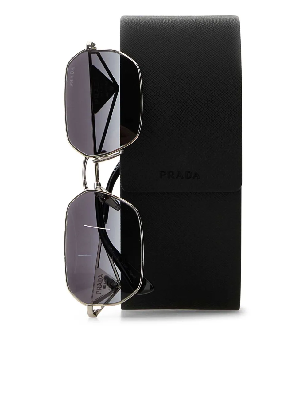 Prada Eyewear Silver metallic zonnebril Zilver
