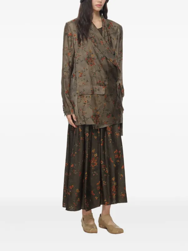 ジャケット UMA WANG SS24 KLHOE JACKET (UW6033 UW036 BLUE BROWN) Uma Wang Klhoe Jacket - Blue - Women | UW6033UW036 | thebs.com