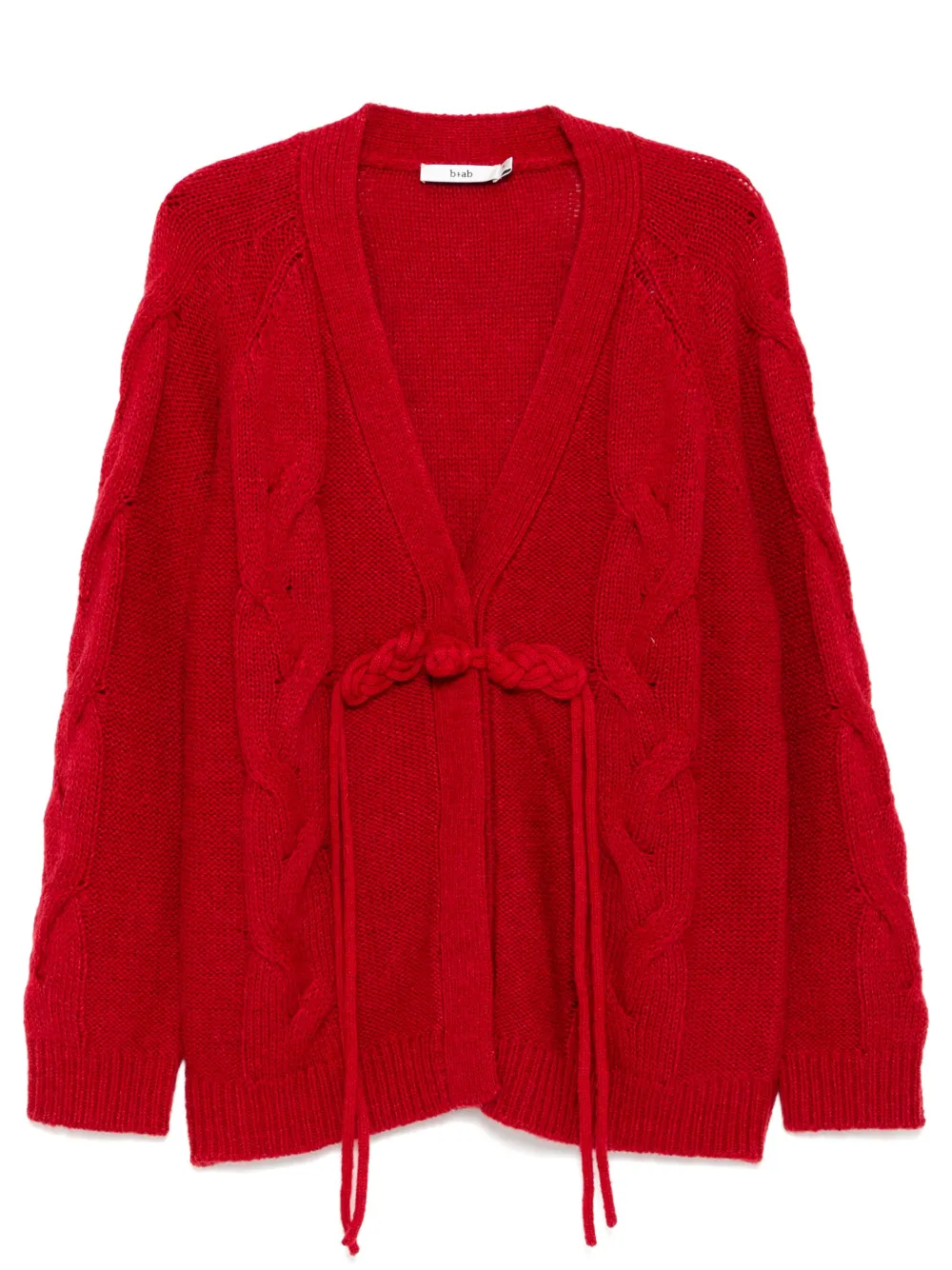 B+ab V-neck Cardigan In Red