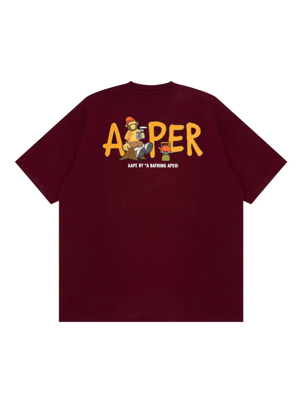 AAPE BY *A BATHING APE graphic-print T-shirt - Rood