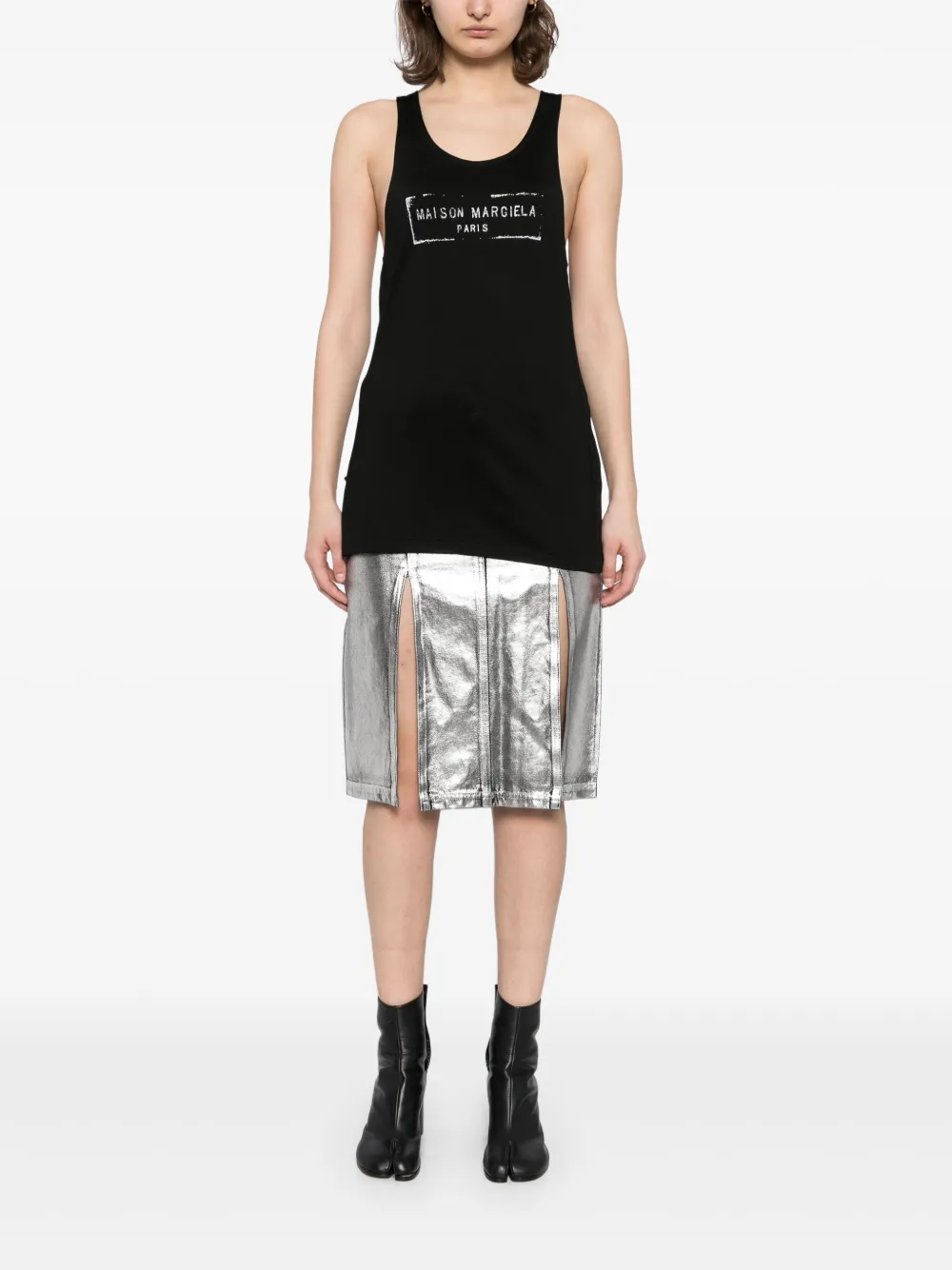 Maison Margiela Tanktop met print - Zwart