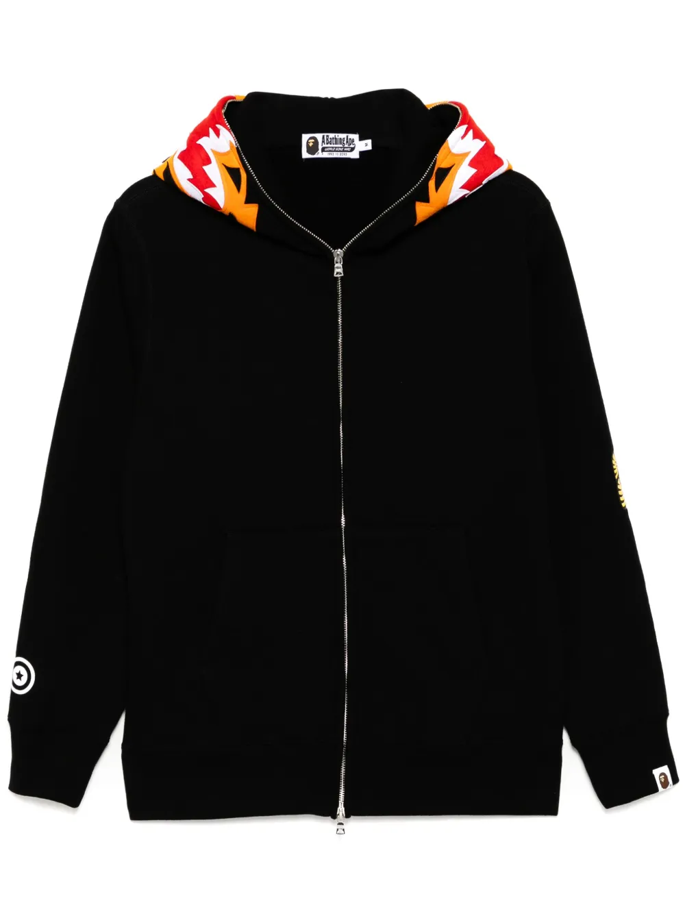 A BATHING APE Hoodie met rits Zwart