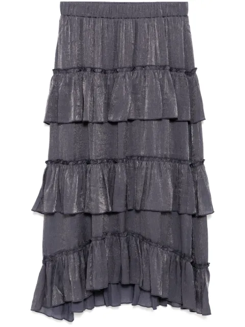 b+ab falda midi a capas con volantes