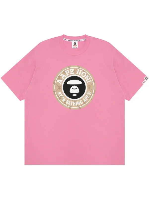 AAPE BY *A BATHING APE® ロゴ Tシャツ | ピンク | FARFETCH JP