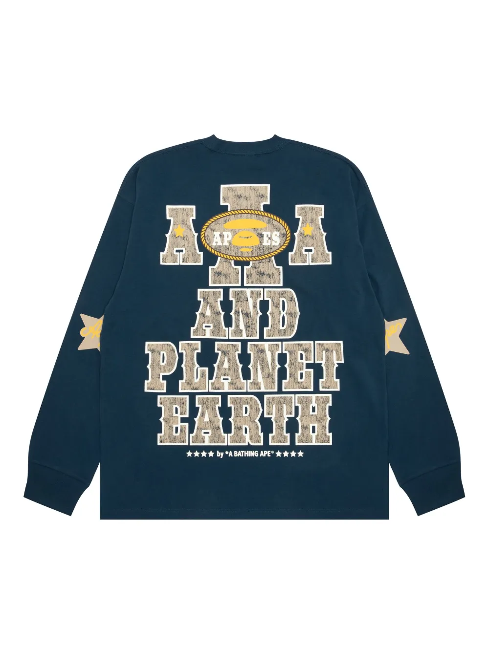 AAPE BY *A BATHING APE® Sweater met tekst - Blauw