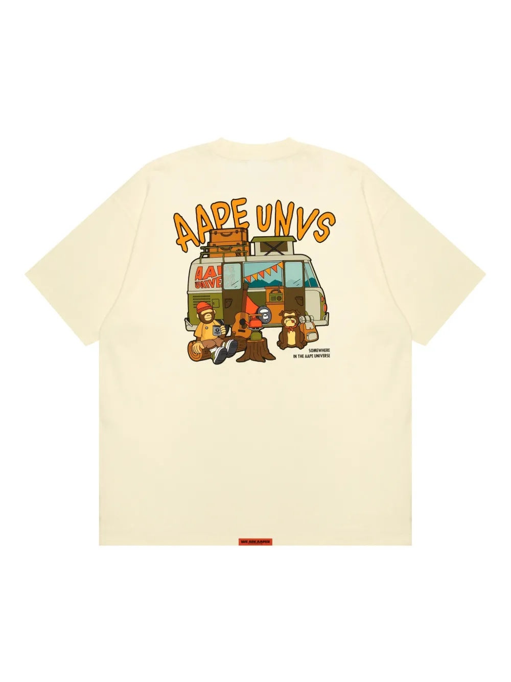 AAPE BY *A BATHING APE logo-print T-shirt - Beige