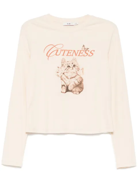 b+ab graphic-print long-sleeves T-shirt