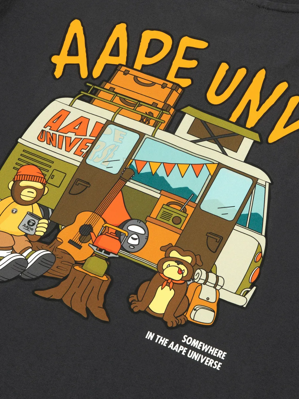 AAPE BY *A BATHING APE T-shirt met logoprint Grijs