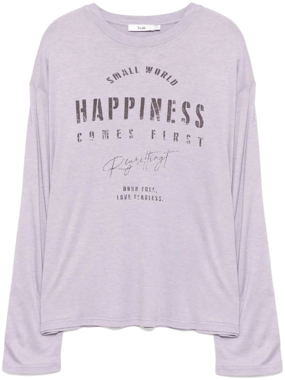 slogan-print long-sleeves T-shirt