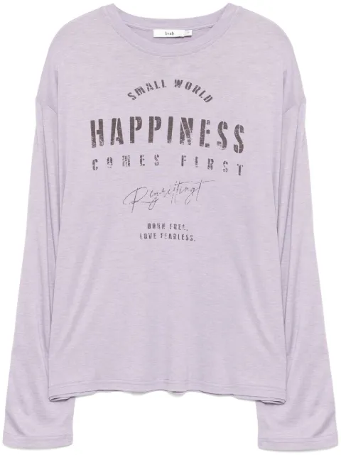 b+ab slogan-print long-sleeves T-shirt