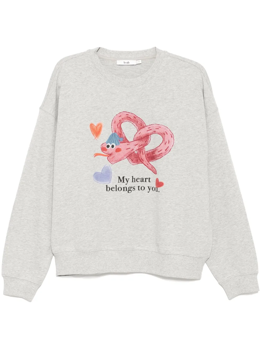 b+ab sudadera con estampado gráfico | gris | Image 1