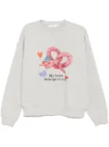 b+ab graphic-print sweatshirt - Grey