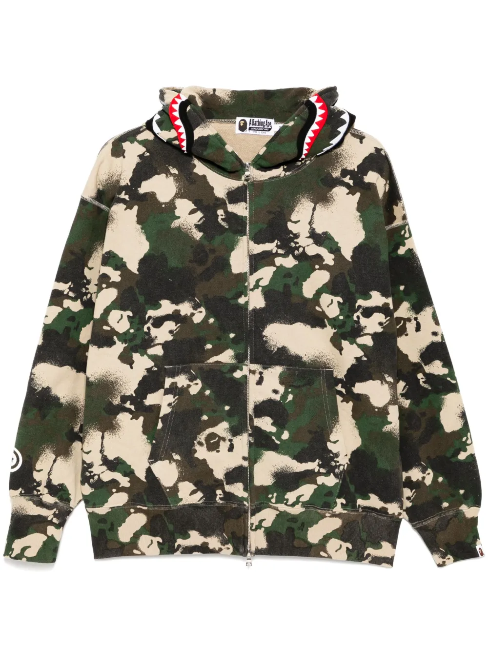 A BATHING APE Hoodie met print Groen