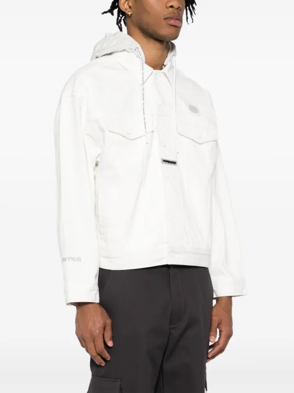 AAPE BY *A BATHING APE® AAPENOW Denim Jacket | White | FARFETCH