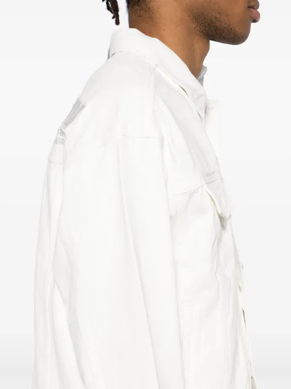 AAPE BY *A BATHING APE® AAPENOW Denim Jacket | White | FARFETCH