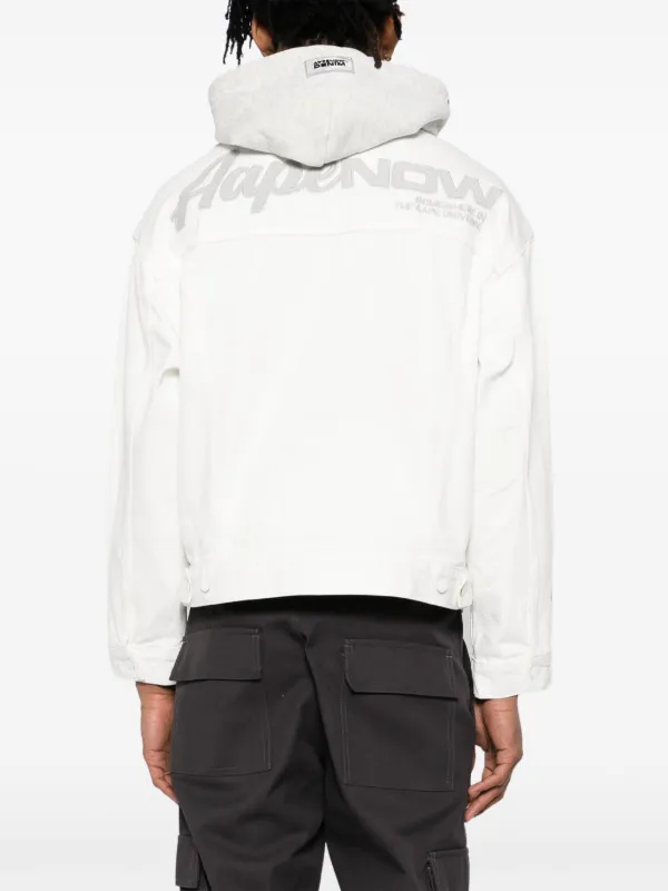 AAPE BY *A BATHING APE® AAPENOW Denim Jacket | White | FARFETCH