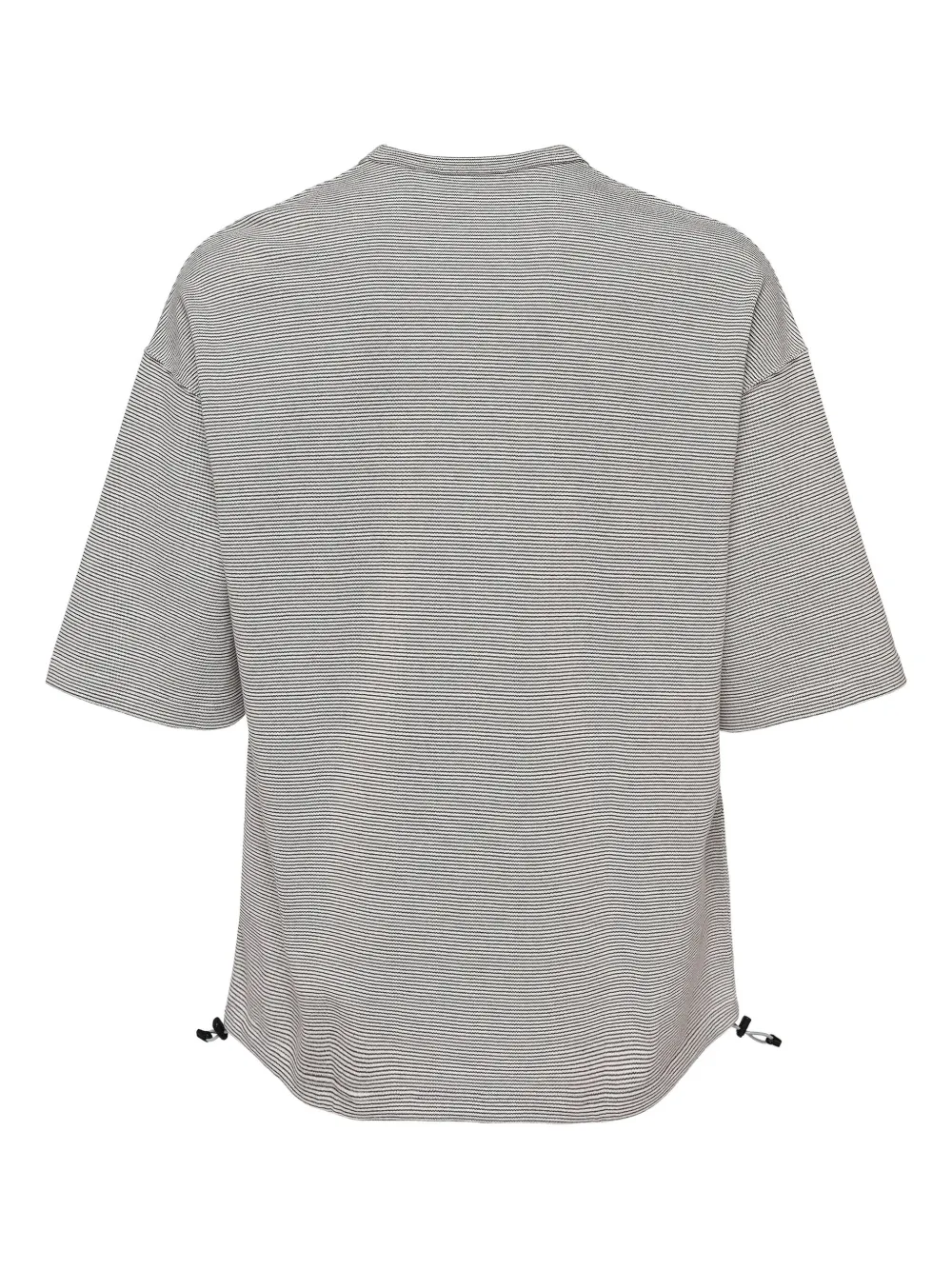Comme des Garçons Homme striped drawstring T-shirt Wit