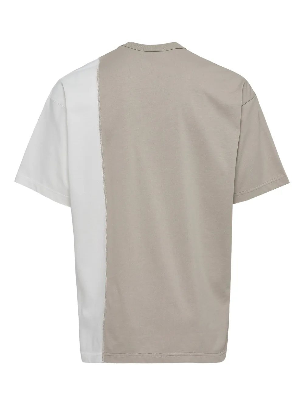 Comme des Garçons Homme Tweekleurig T-shirt met vlakken - Beige