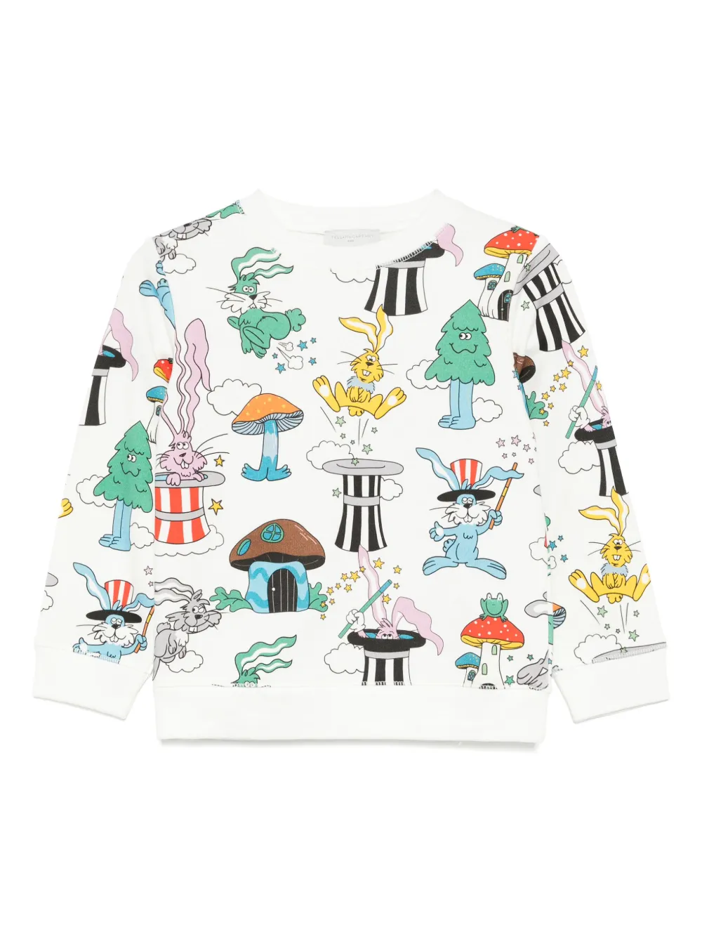 Stella McCartney Kids Sweater met ronde hals en print Wit