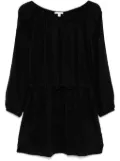 James Perse gathered linen dress - Black