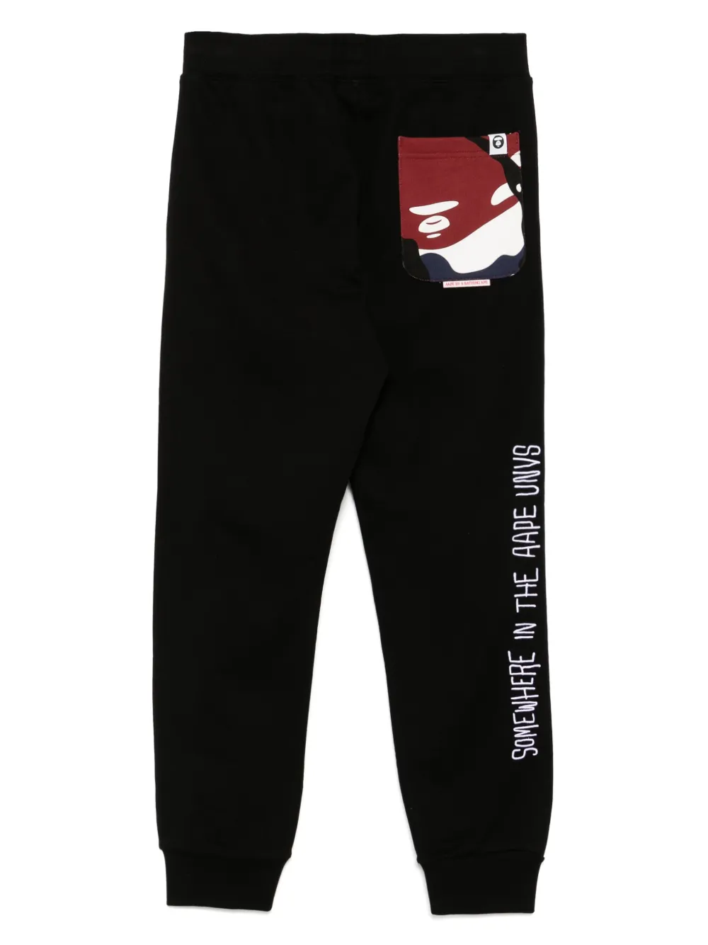 AAPE BY *A BATHING APE Trainingsbroek met logopatch - Zwart