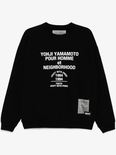 Yohji Yamamoto Felpa a maniche lunghe con stampa YOHJI YAMAMOTO x Neighborhood