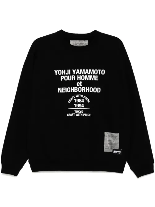 X Neighborhood sweat imprimé à manches longues - Yohji Yamamoto - Modalova