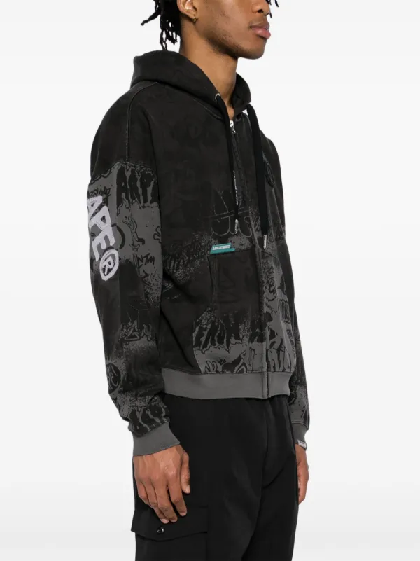 AAPE BY *A BATHING APE® ジップアップ パーカー | ブラック