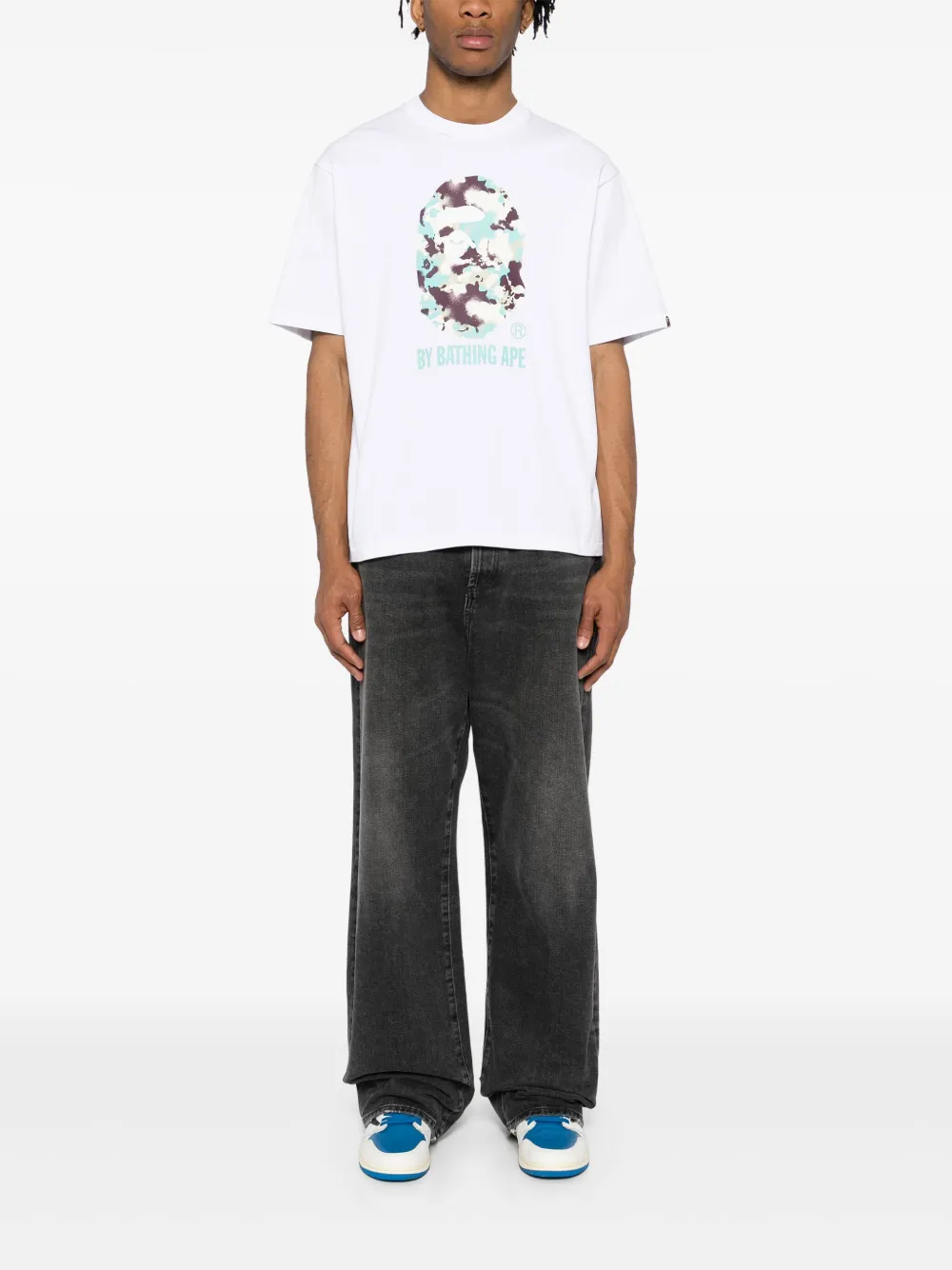 A BATHING APE T-shirt met print - Wit