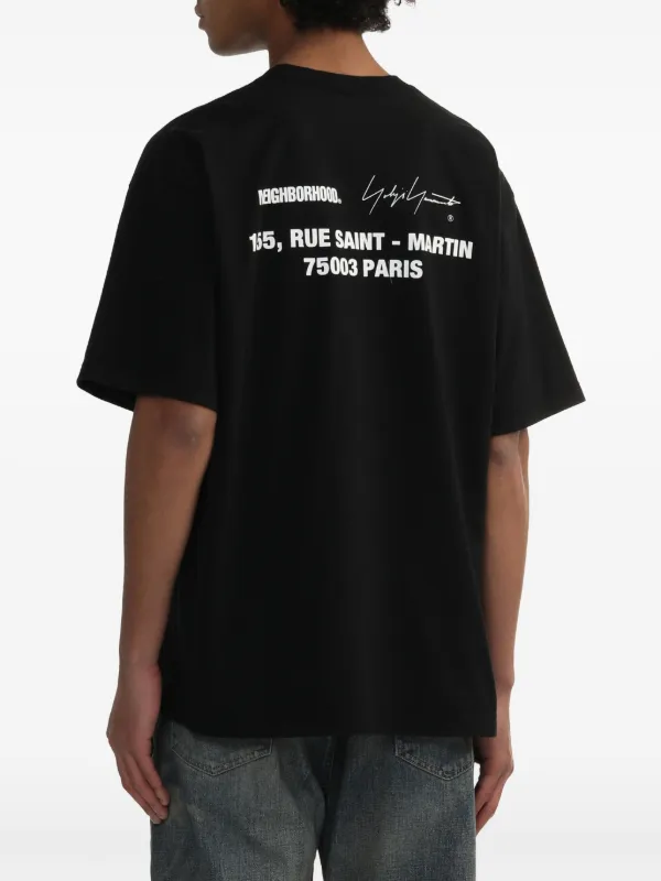 Tシャツ・カットソー Yohji Yamamoto DIFFERENT BORDER GYLOGO GRAPHIC PRINT T-SHIRT Yohji Yamamoto DIFFERENT BORDER GYLOGO GRAPHIC PRINT T-SHIRT
