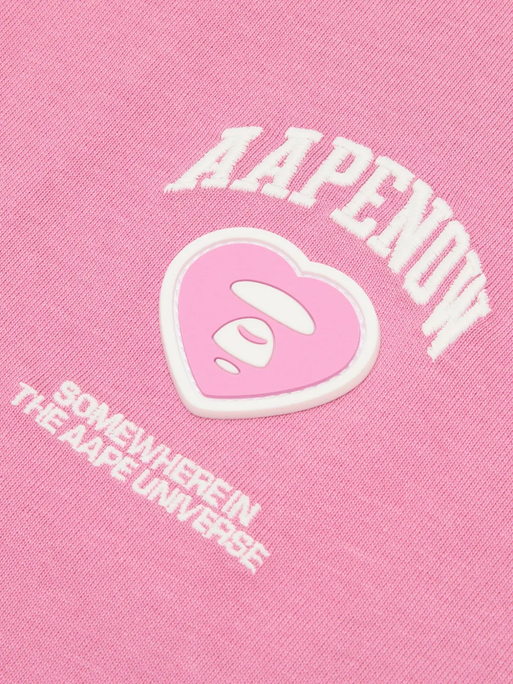 AAPE BY *A BATHING APE T-shirt met geborduurd logo Roze