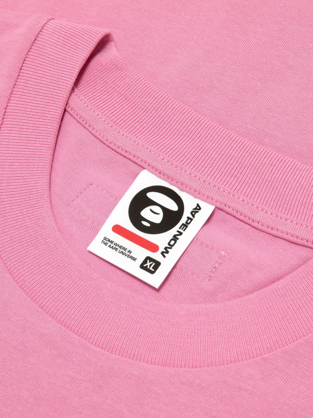 AAPE BY *A BATHING APE T-shirt met geborduurd logo Roze