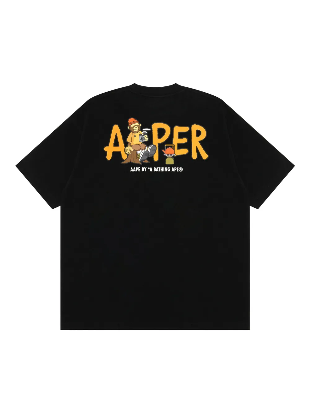 AAPE BY *A BATHING APE® graphic-print T-shirt - Zwart