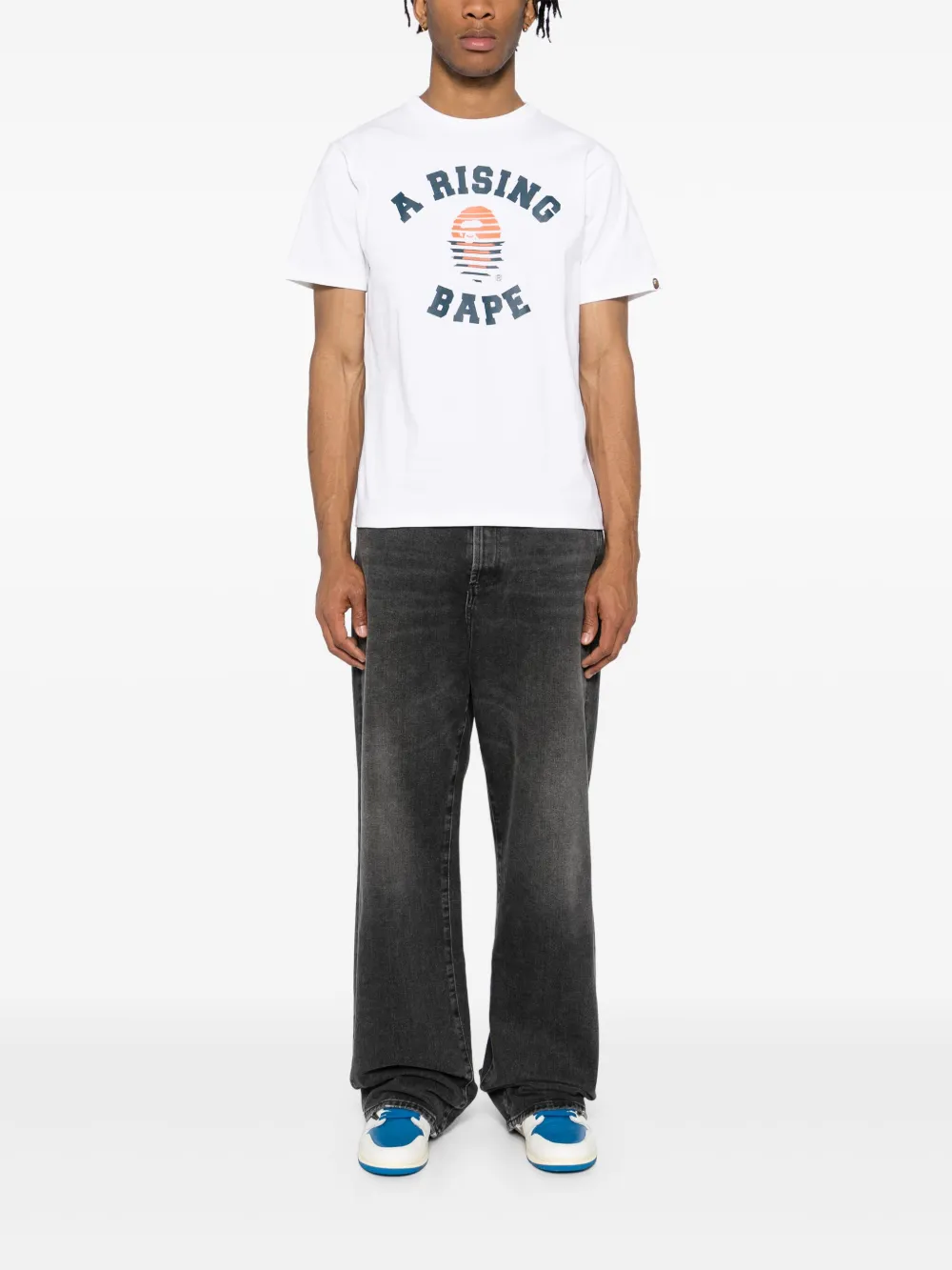 A BATHING APE T-shirt met print - Wit