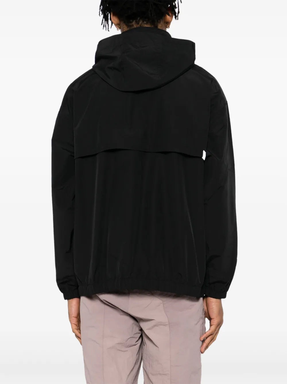 AAPE BY *A BATHING APE AAPENOW jack met halve rits en moonface-logo Zwart