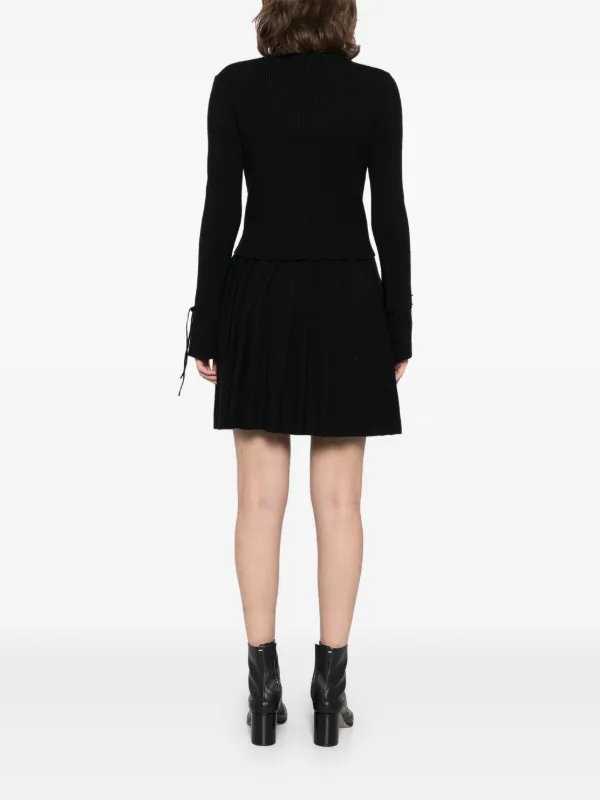 b+ab Ribbed Knit Cardigan And Dress Set Black FARFETCH TH