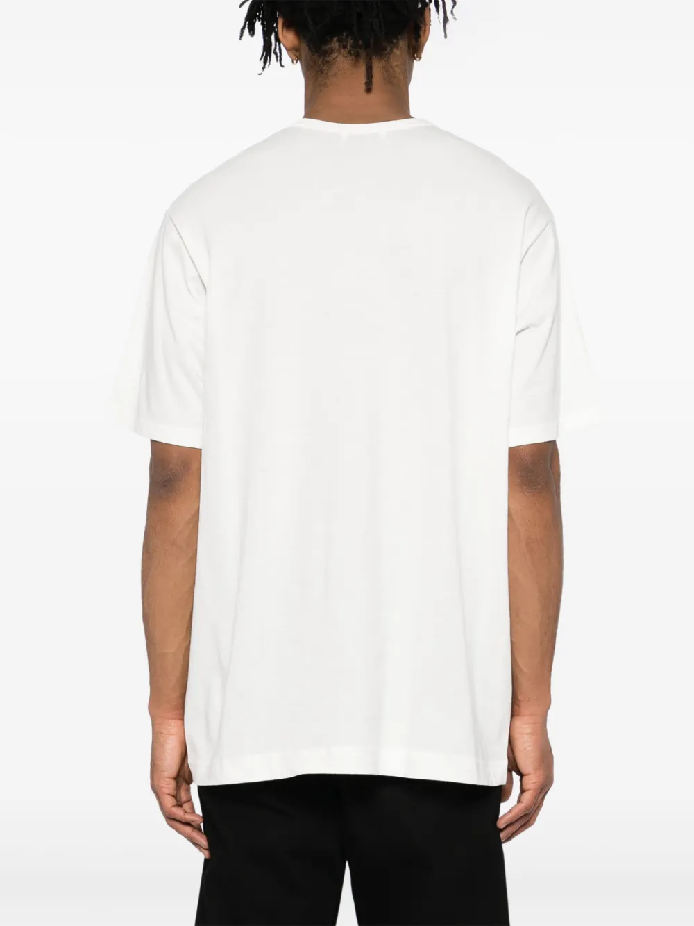 Yohji Yamamoto Jersey T-shirt met print Wit