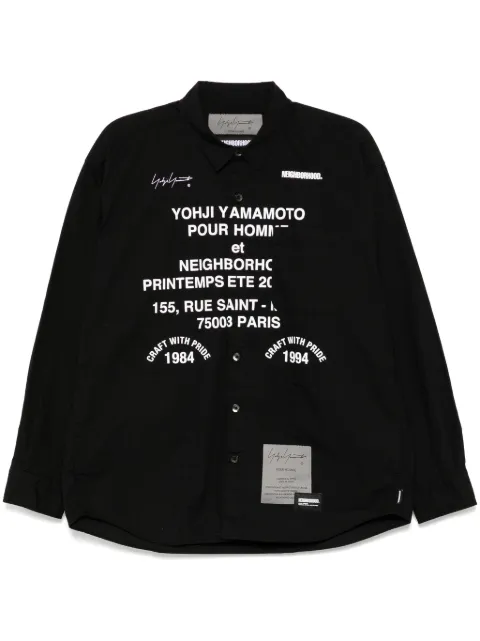 Yohji Yamamoto x Neighborhood printed long-sleeves shirt