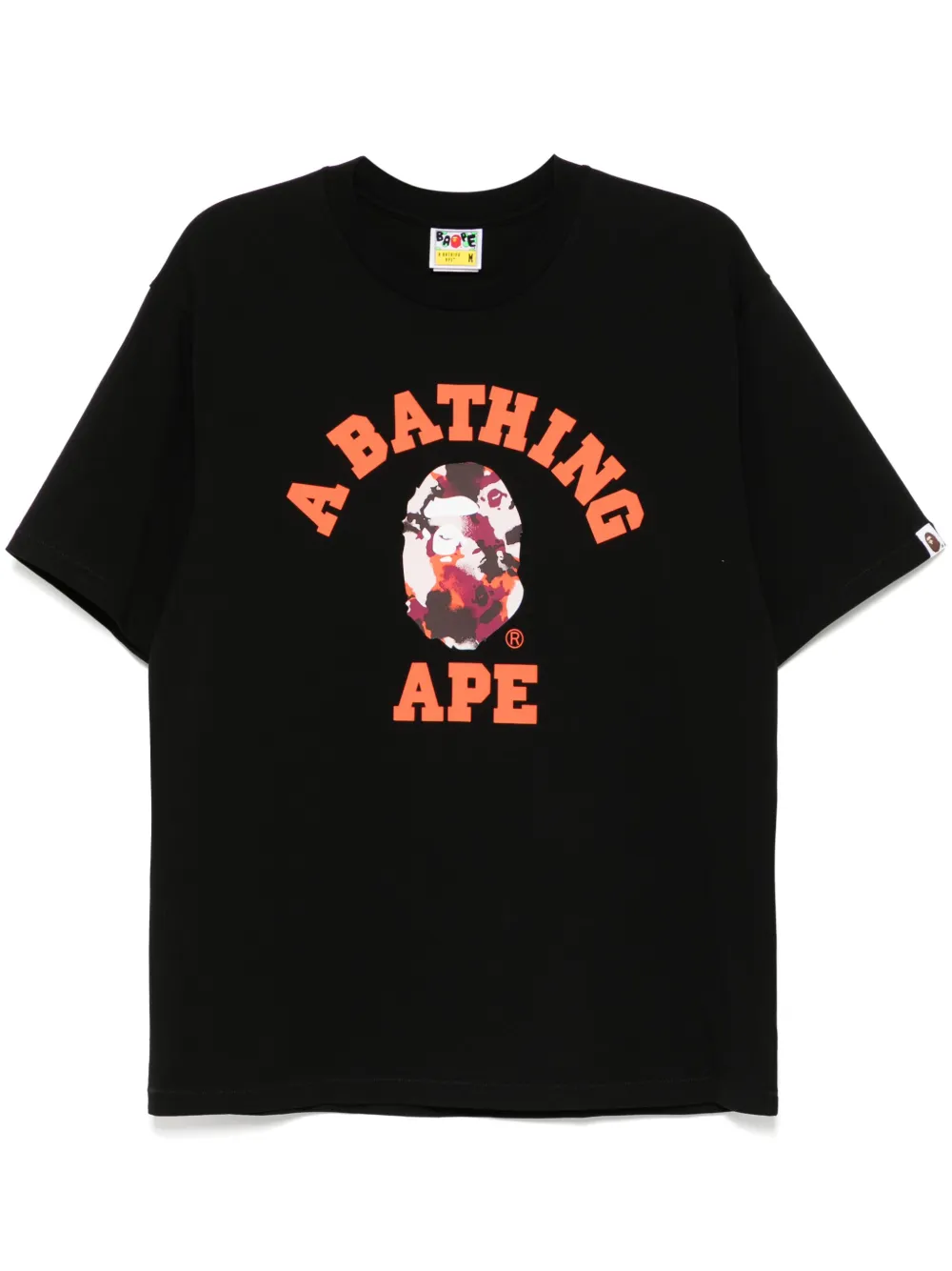 A BATHING APE T-shirt met print Zwart