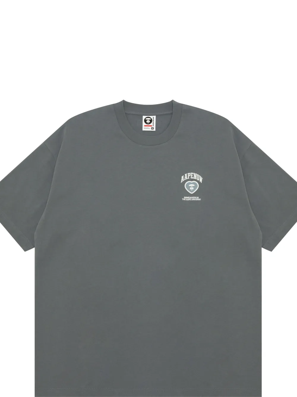 Aape By A Bathing Ape Logo-embroidered T-shirt In Grey