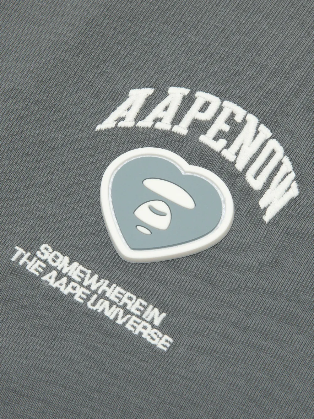 AAPE BY *A BATHING APE T-shirt met geborduurd logo Grijs
