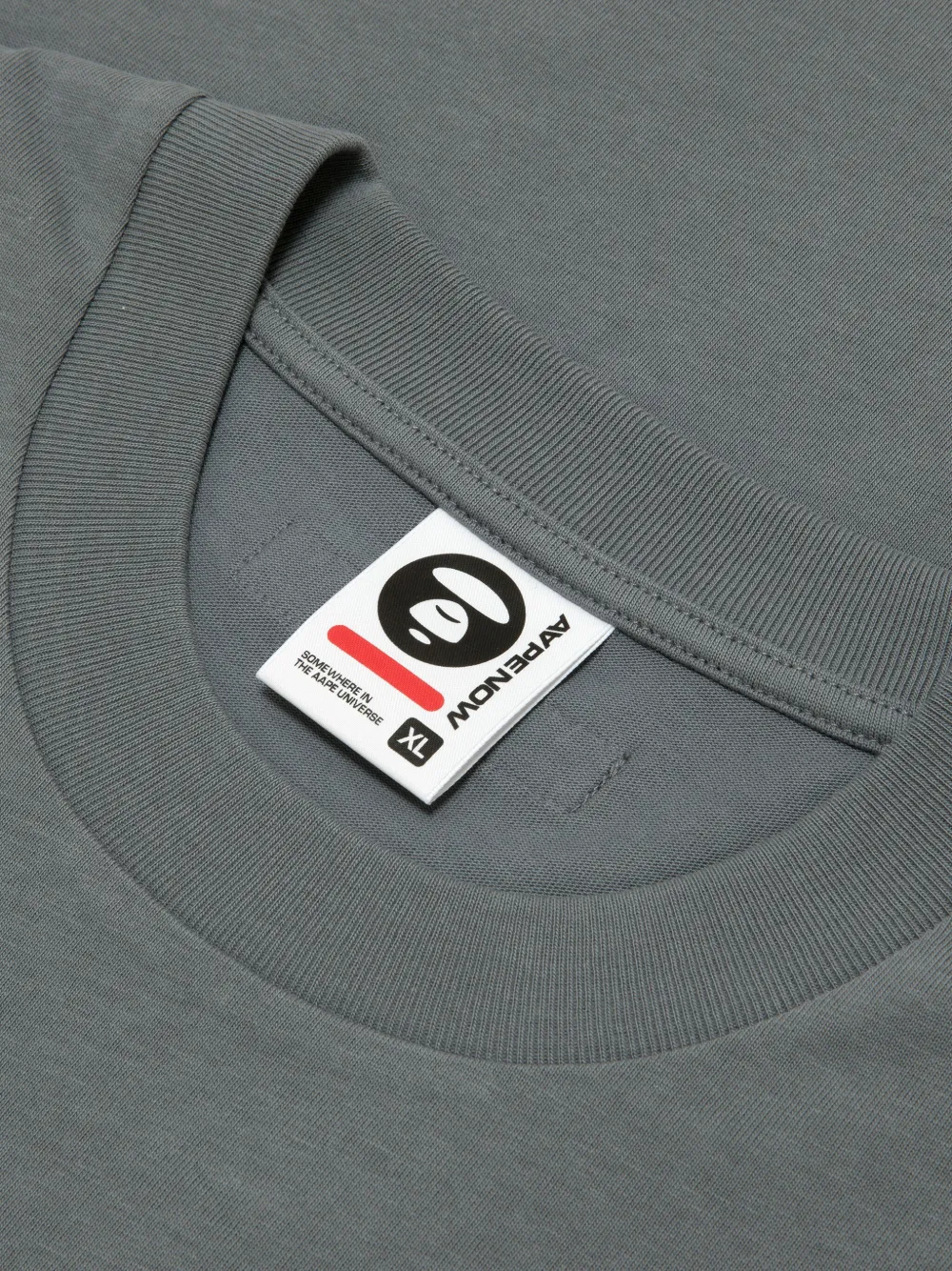 AAPE BY *A BATHING APE T-shirt met geborduurd logo Grijs